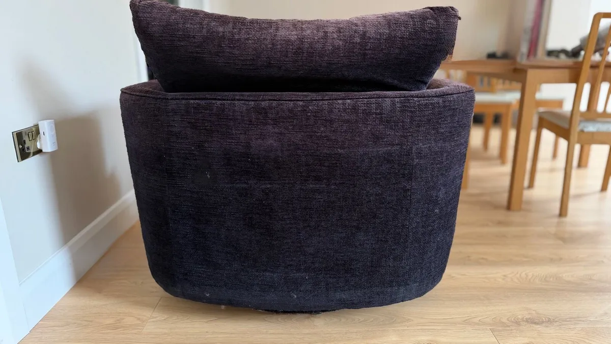 Navy Swivel Armchair - Image 4