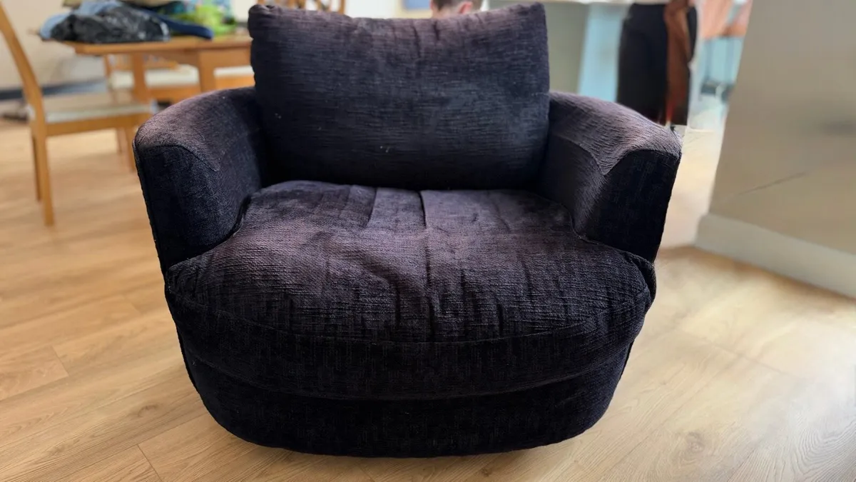 Navy Swivel Armchair - Image 1