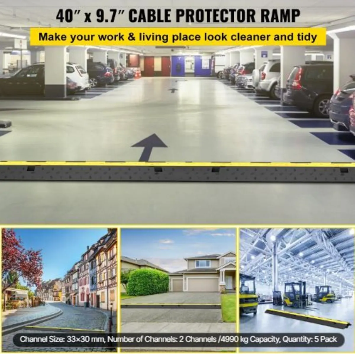 Cable Protector Ramp 101x24.5x5 cm , 5 Packs 2 - Image 4