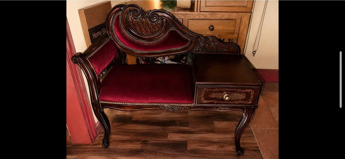 Antique telephone hall table - Image 2