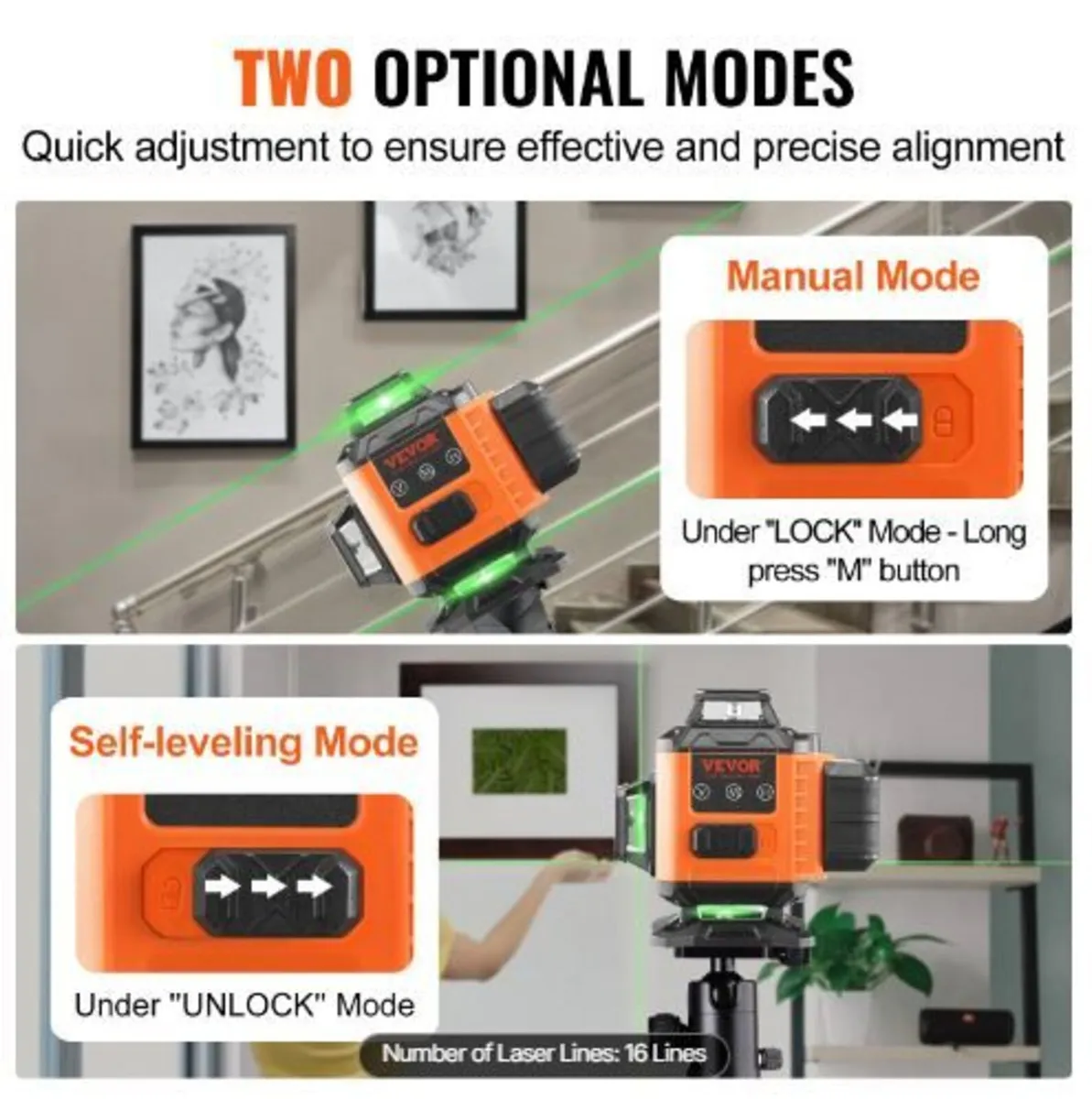 Laser Level 3048 cm Green Cross Line - Image 2