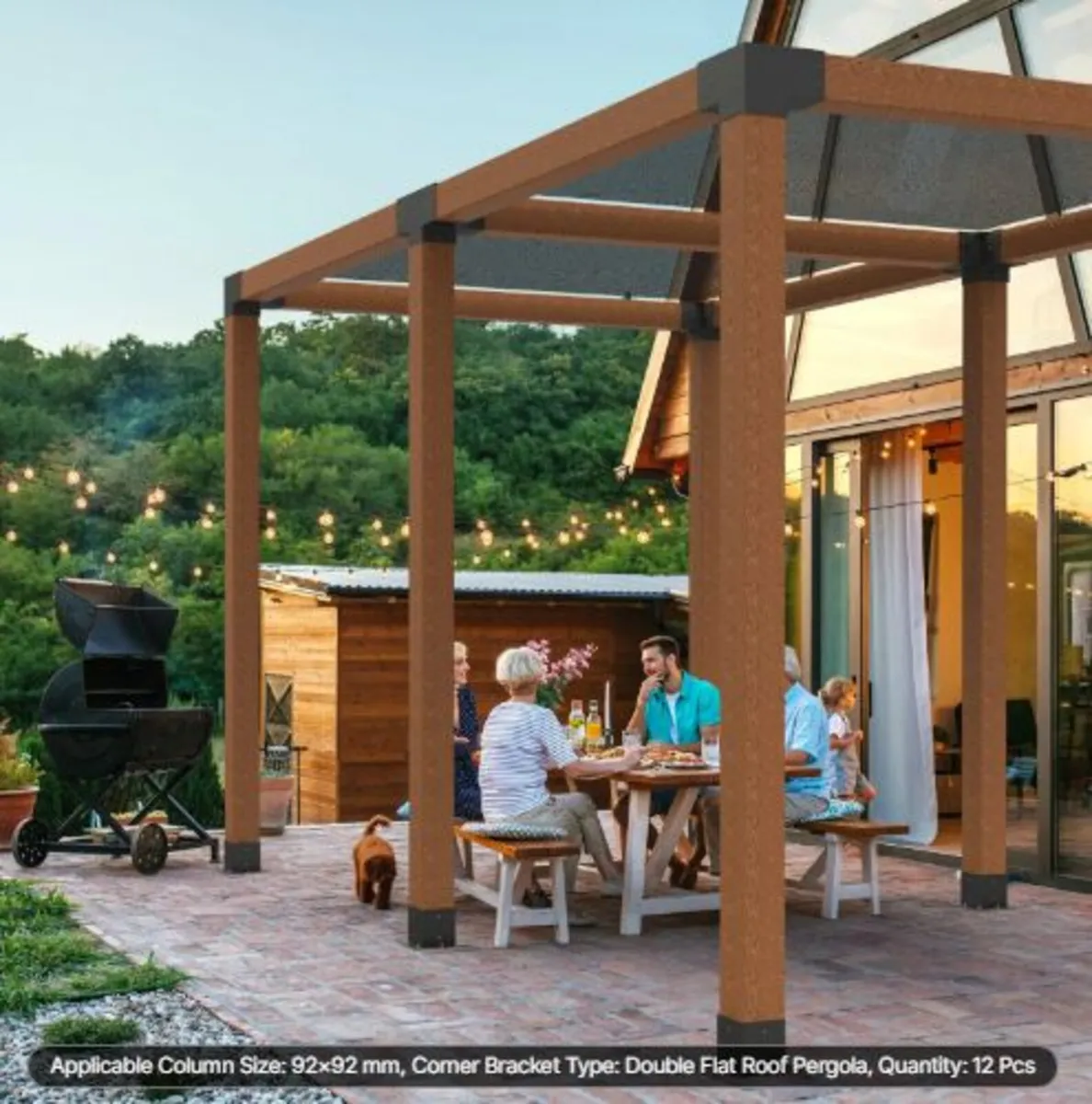 Pergola Kit,4x4 Inch Pergola Brackets for 92 x92mm - Image 2