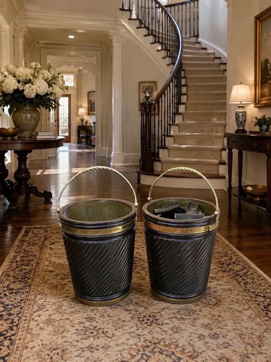 Beautiful pair of peat buckets for sale