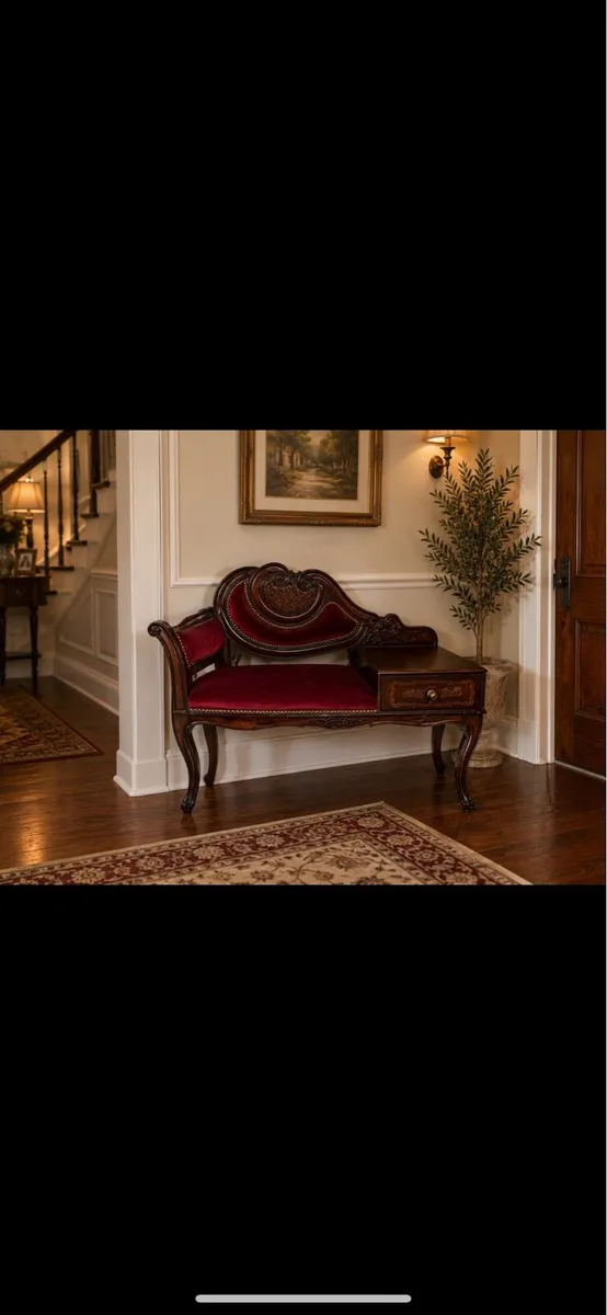 Antique telephone hall table - Image 1