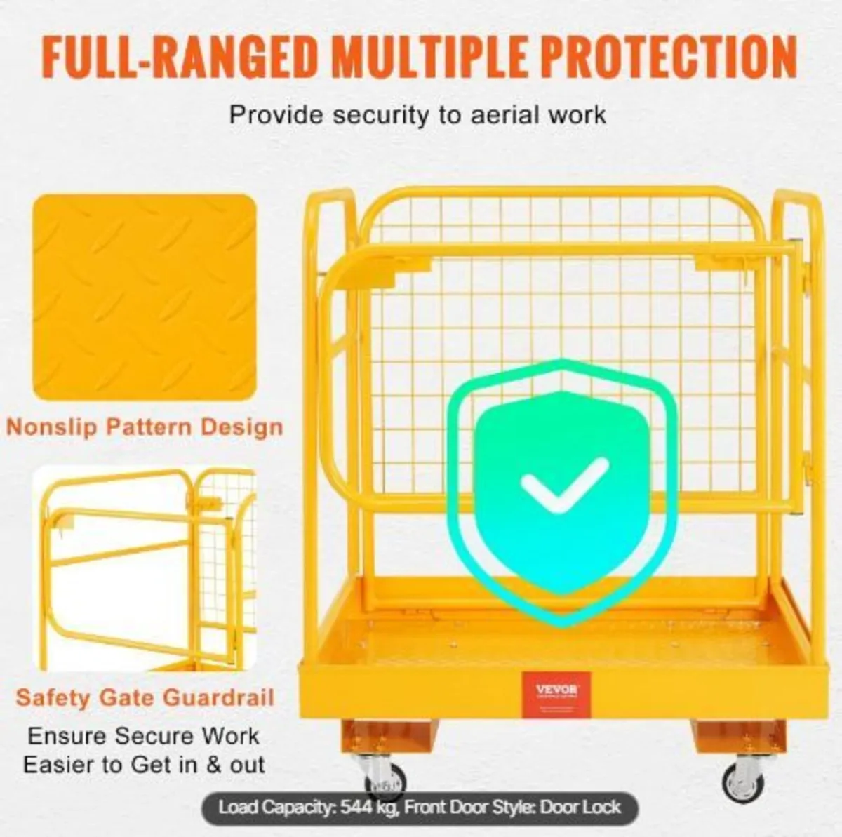 Forklift Safety Cage, 544.3 kg Load Capacity - Image 4