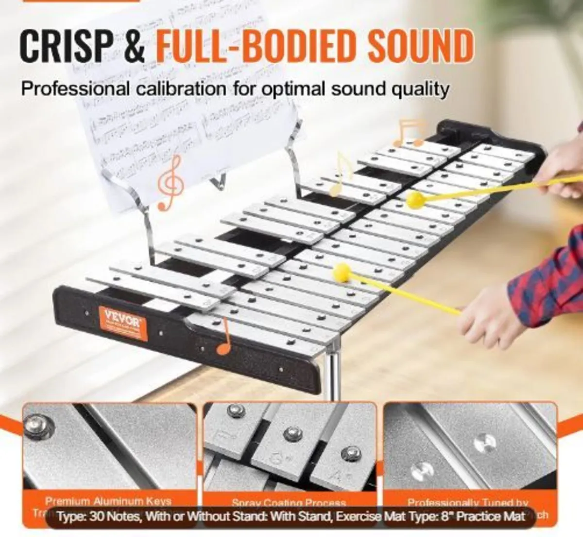 30 Note Glockenspiel Xylophone Bell Kit - Image 2