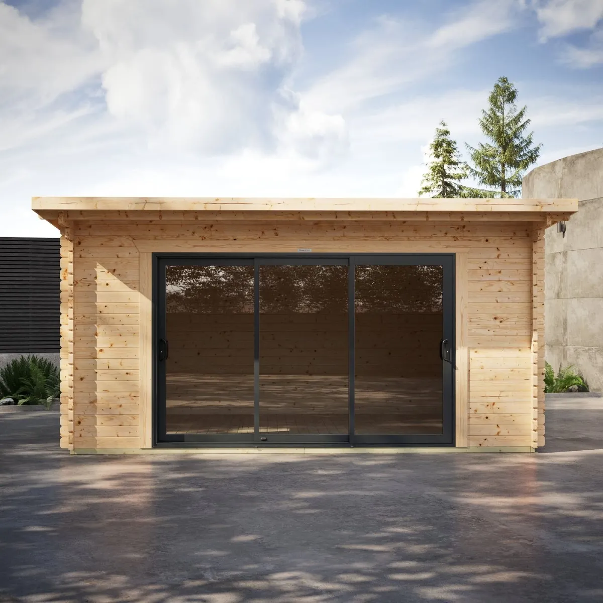 🏡 16×10 44mm Log Cabin with Aluminium Slider Door - Image 1