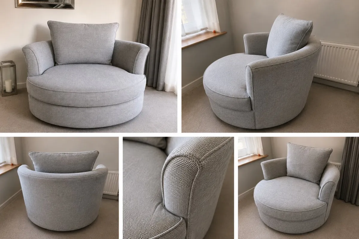 Luxury Vobe Swivel Cuddle Chair – Cost €1,750 New - Image 2