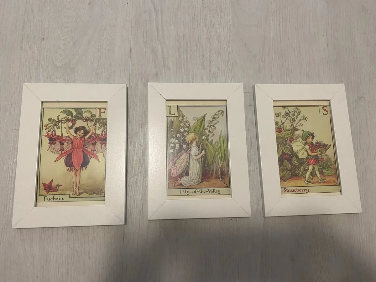 Flower Fairy postcards white frames 3 - Image 1