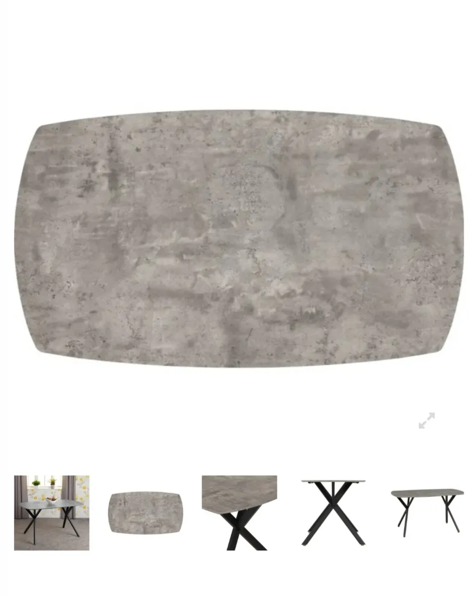 Grey table and 4 chairs - Image 3