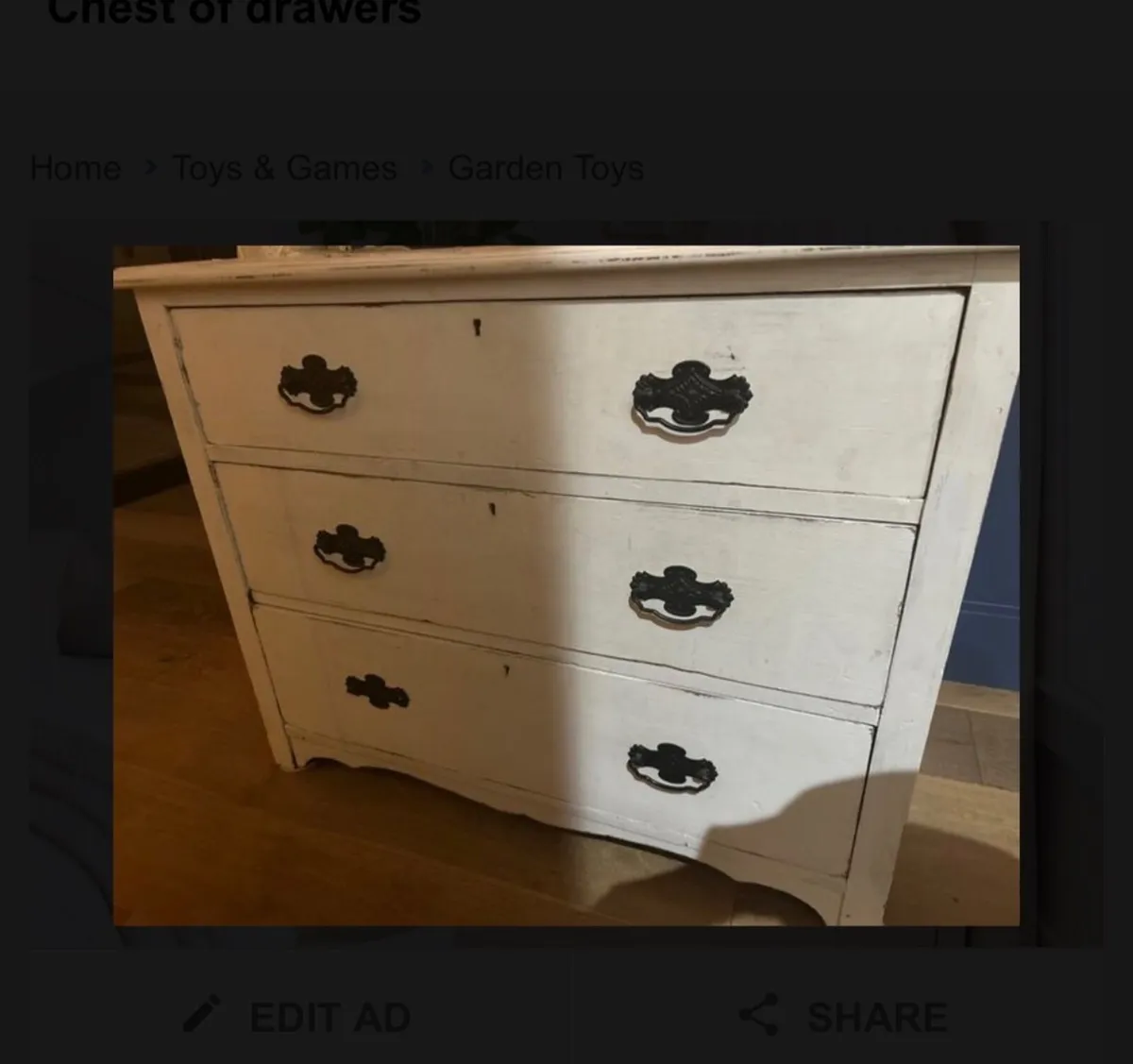 Mahogany chest of drawers upcycled - Image 3