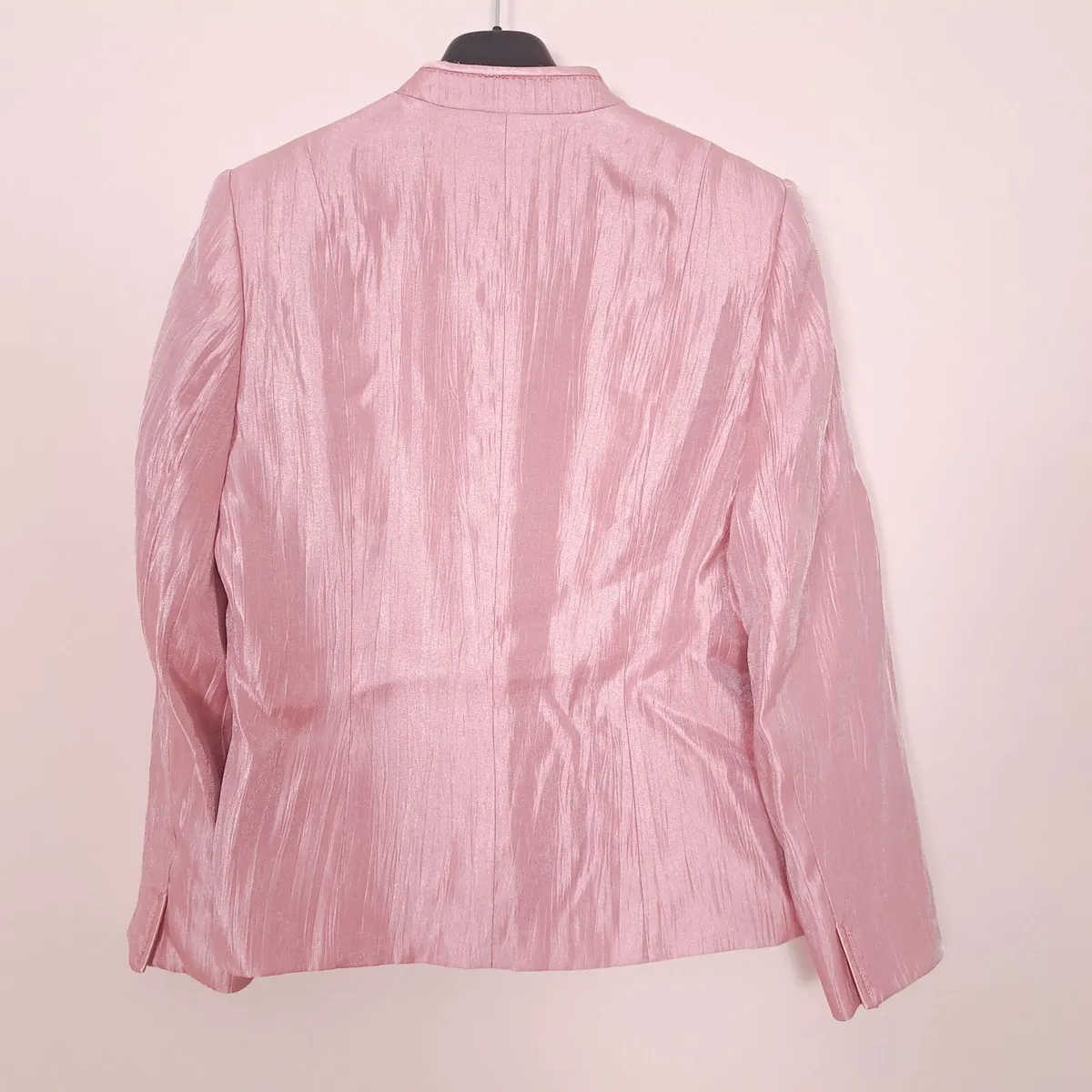 Jacques Vert Pink Metallic Shimmer Blazer 12UK - Image 4