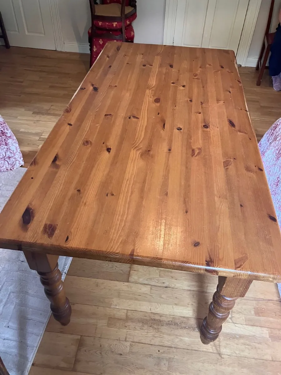 Pine Kitchen Table 6ftx3ft - Image 2