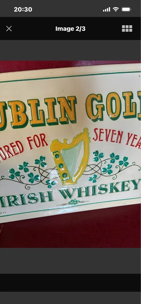 Vintage ‘Dublin gold ‘ Metal Sign - Image 2