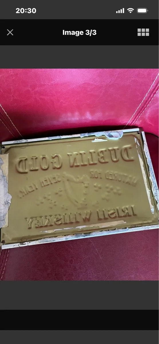 Vintage ‘Dublin gold ‘ Metal Sign - Image 3