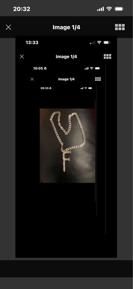 Large F Initial on Sliver Chain - Image 1