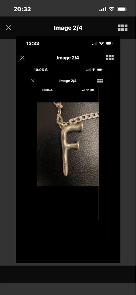 Large F Initial on Sliver Chain - Image 2