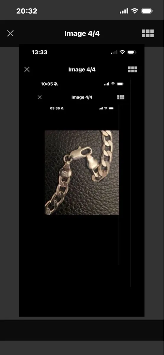 Large F Initial on Sliver Chain - Image 4