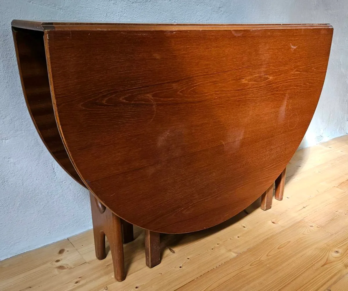 Mid Century Drop Leaf Dining Table - Vintage Table - Image 3