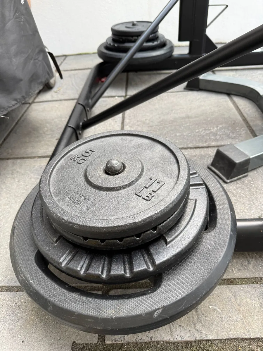 Squat Rack, Bench and Weight Set - Image 2