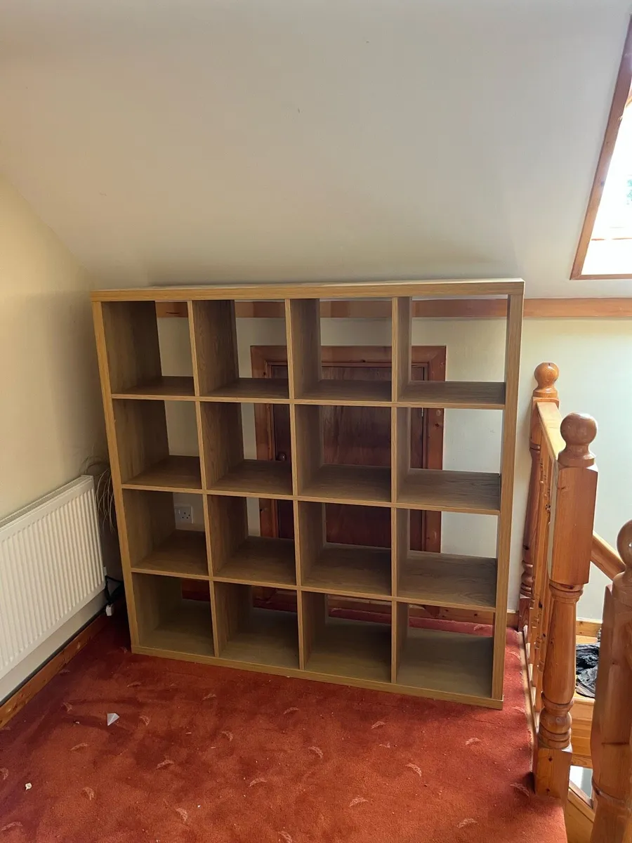 16 cube natural oak storage unit - Image 1