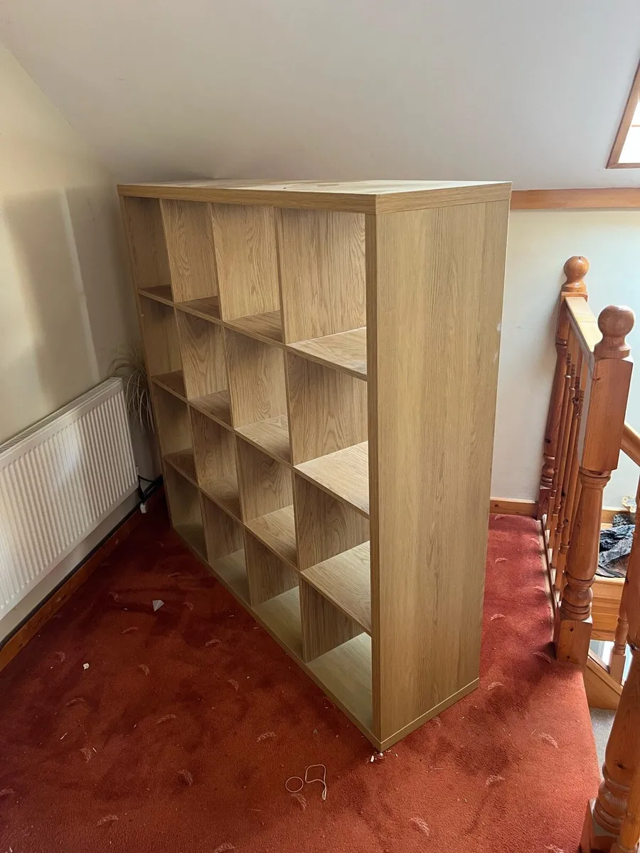 16 cube natural oak storage unit - Image 2