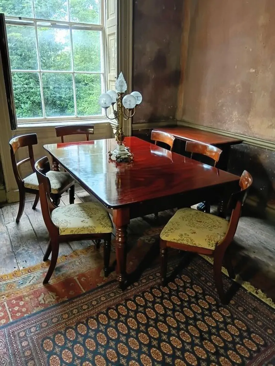 Antique mahogany Diningroom  Table and Chairs - Image 4