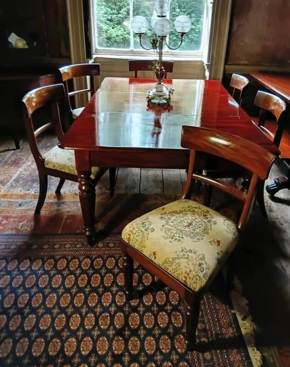 Antique mahogany Diningroom  Table and Chairs - Image 2