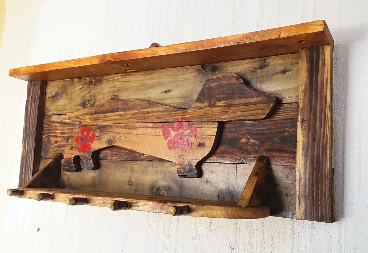 NEW Rustic Dog Station / Dog Organiser / Shelf - Image 1