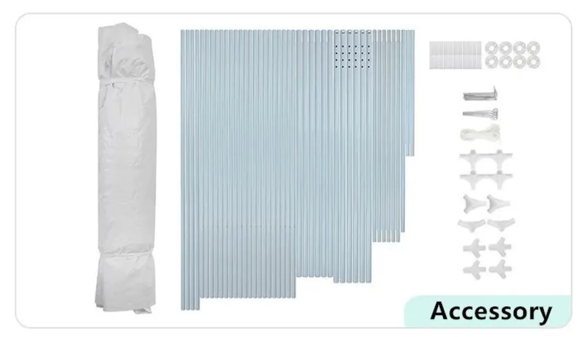 Marquee Canopy  Party Tent  3m x 9m White - Image 3