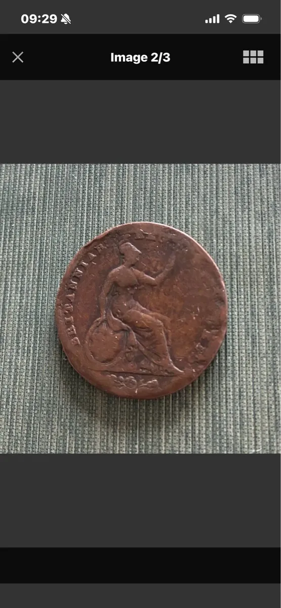 1854 Queen Victoria Early Copper Half Penny - Image 2