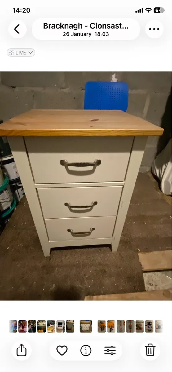 bedside locker + hall stand + small mirror - Image 2
