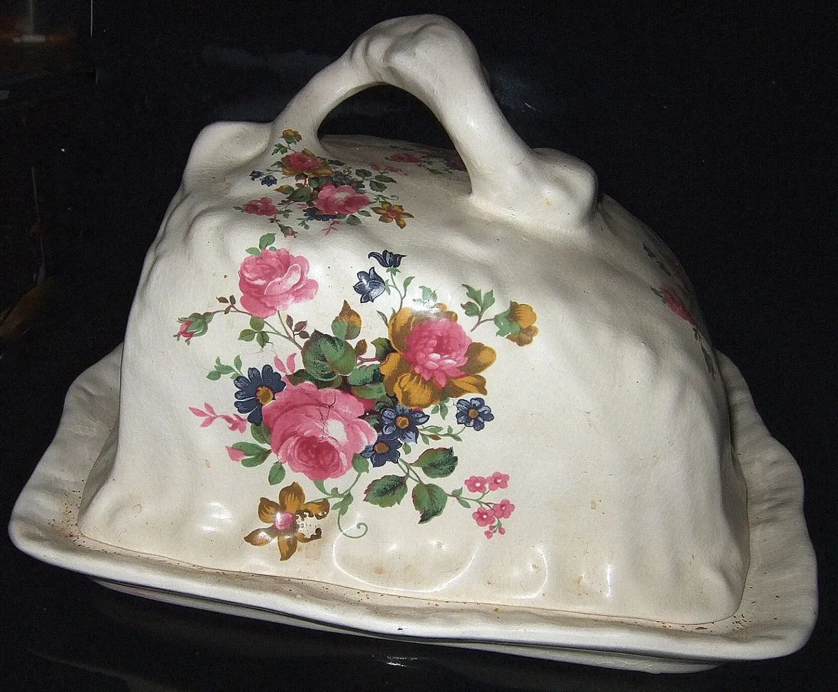 Pristine Vintage Swinnertons Floral Cheese Dish - Image 1