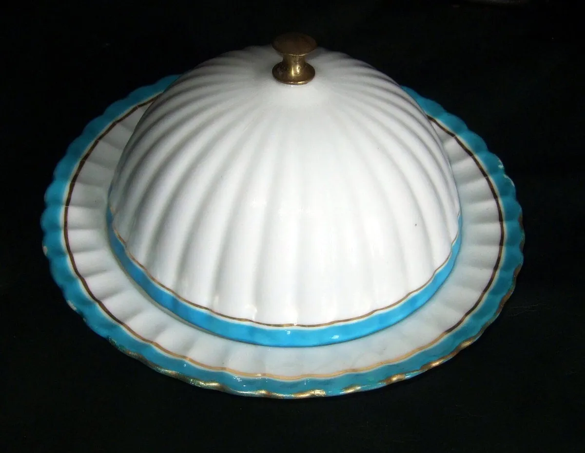 Antique Fine Bone China Muffin/Butter Dish - Image 2