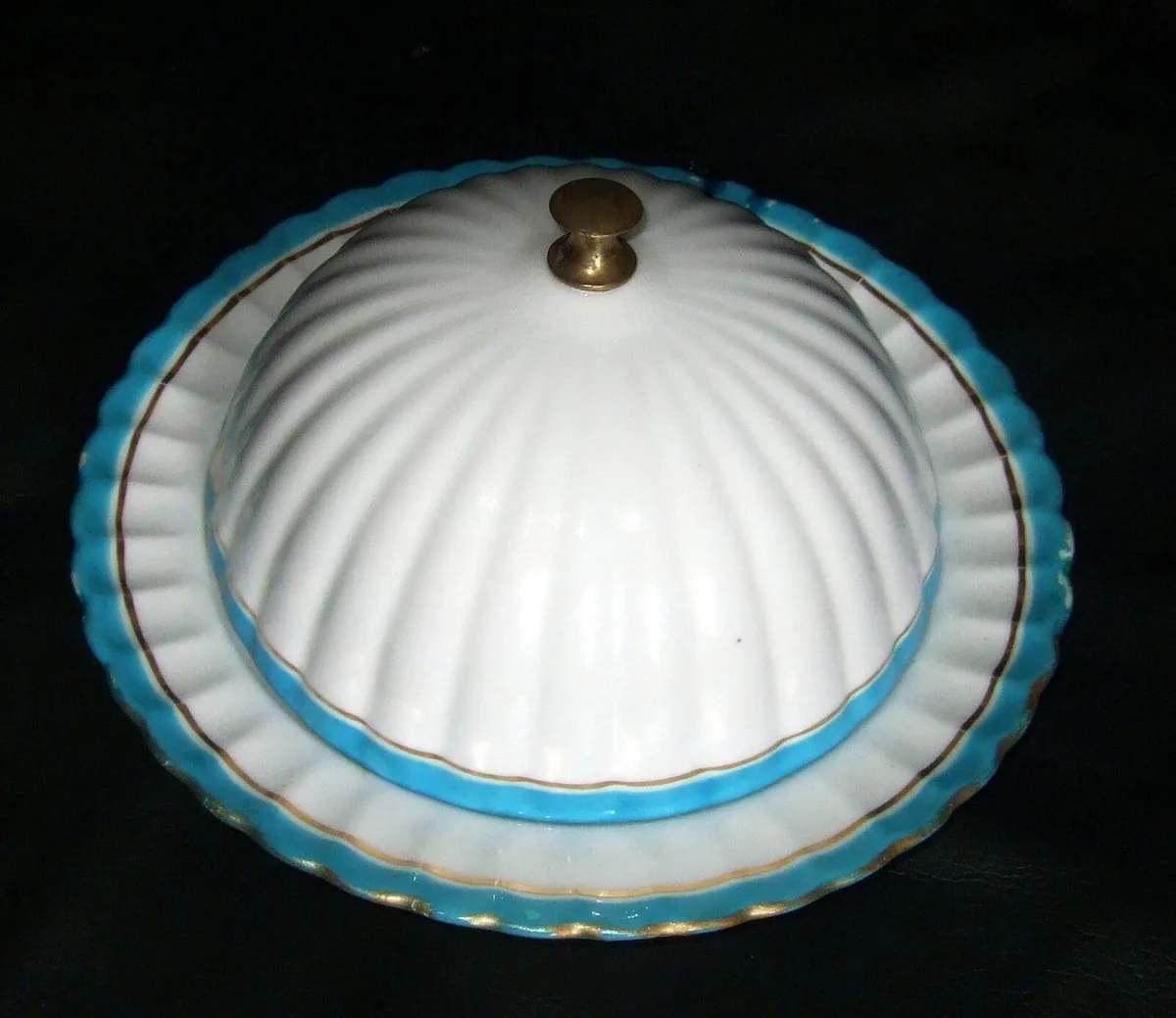 Antique Fine Bone China Muffin/Butter Dish - Image 1