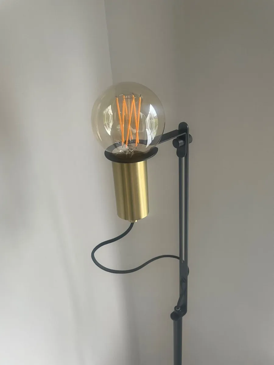 Modern Black & Brass Floor Lamp - Image 2