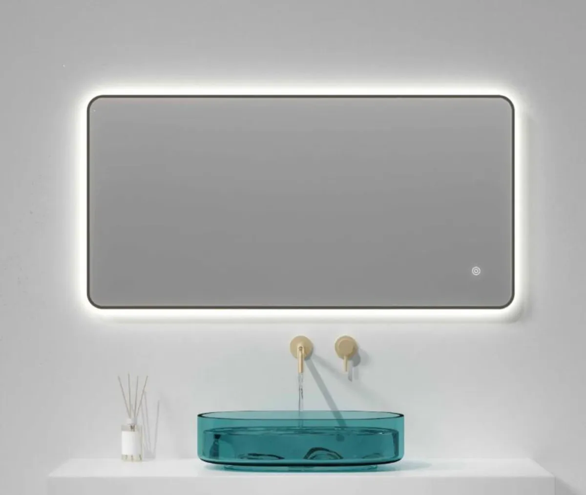 Gun Metal Frame 1200mm x 600mm Backlit LED Mirror