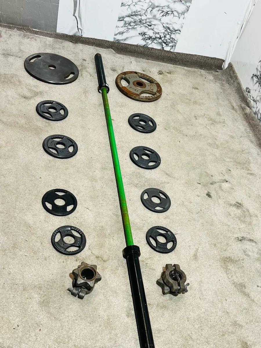 OLYMPIC WEIGHTS WITH BAR - Image 2