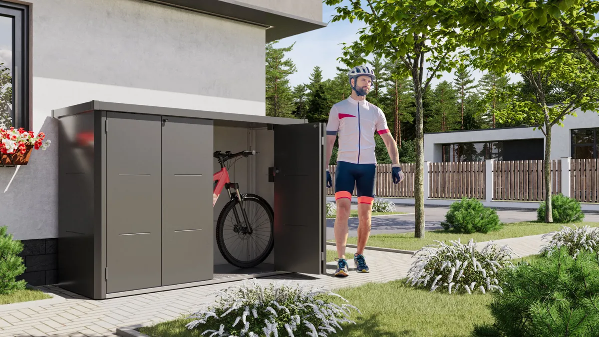 Premium 2-Bike Metal Shed / Secure E-Bike Storage - Image 2