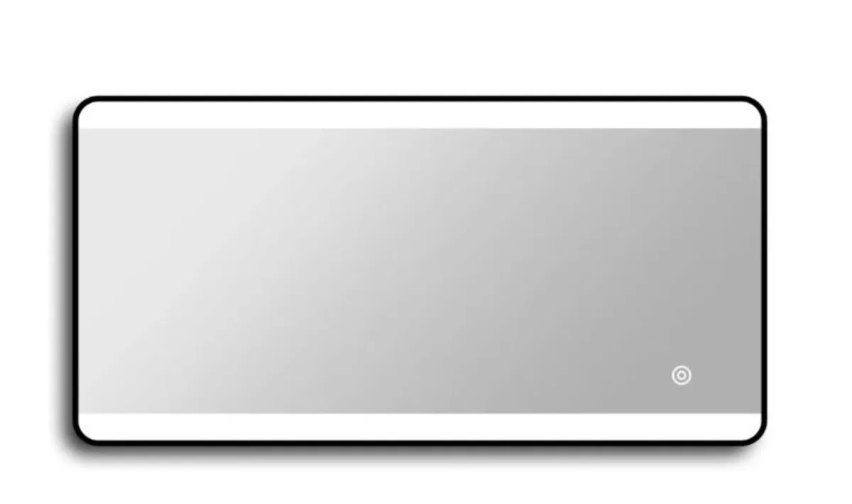 Noir Frosted Frame 1200mm x 600mm Backlit Mirror - Image 2