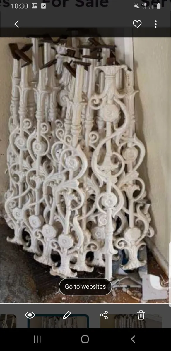 Antique cast iron balustrading stair rails - Image 3