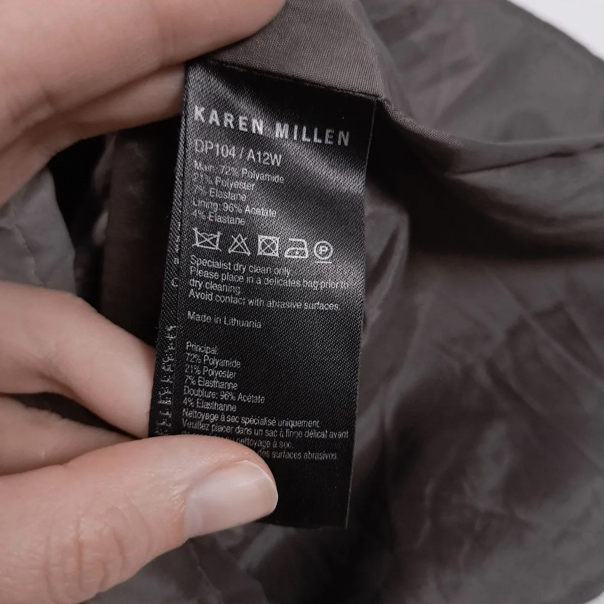 Karen Millen Grey Draped Asymmetric Dress 8UK/36EU - Image 2