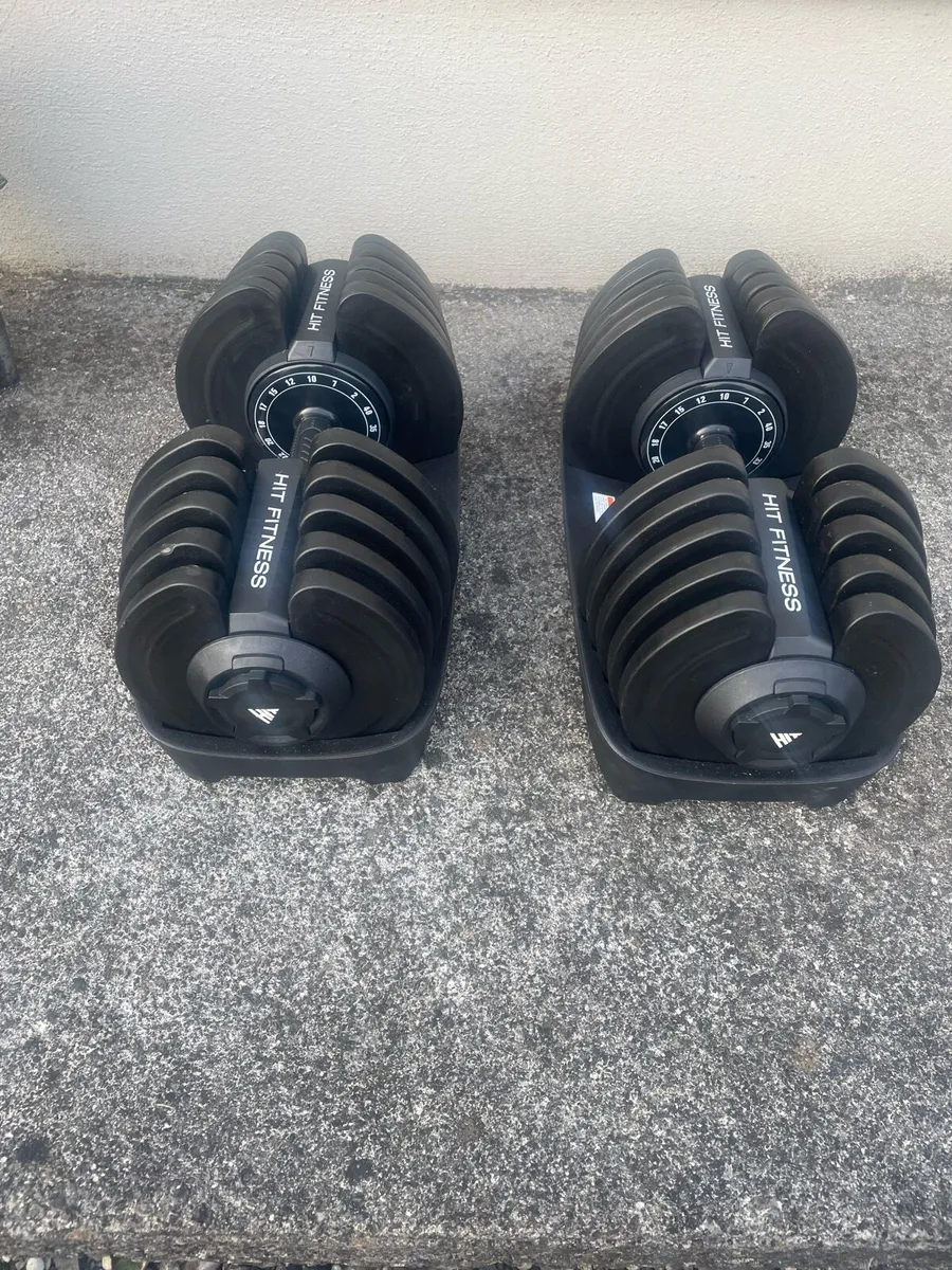 Adjustable Dumbells and bench - Image 2