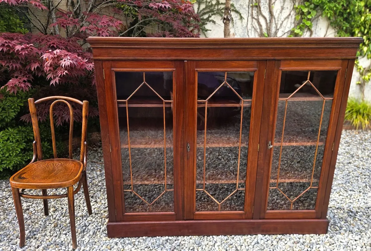 Vintage 3 Door Display Bookcase- Circa 1930 - Image 3