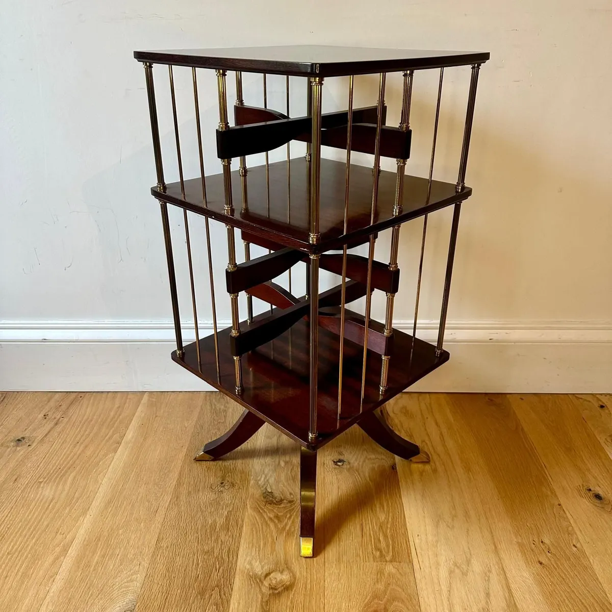 1960s three-tier Revolving Bookcase - Image 1