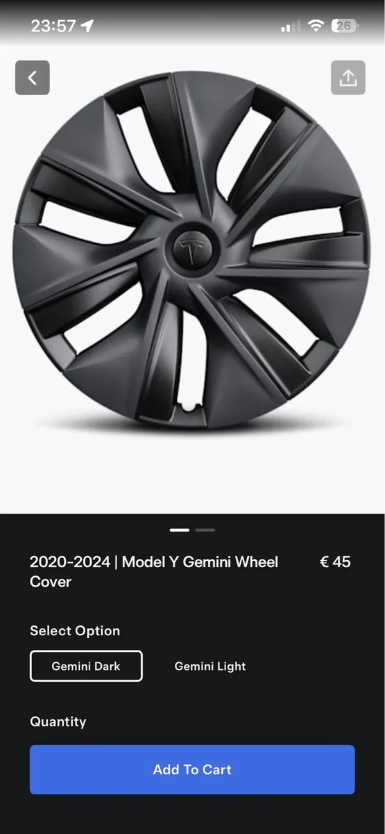 Tesla Model Y 19” wheel covers (up to 2024)