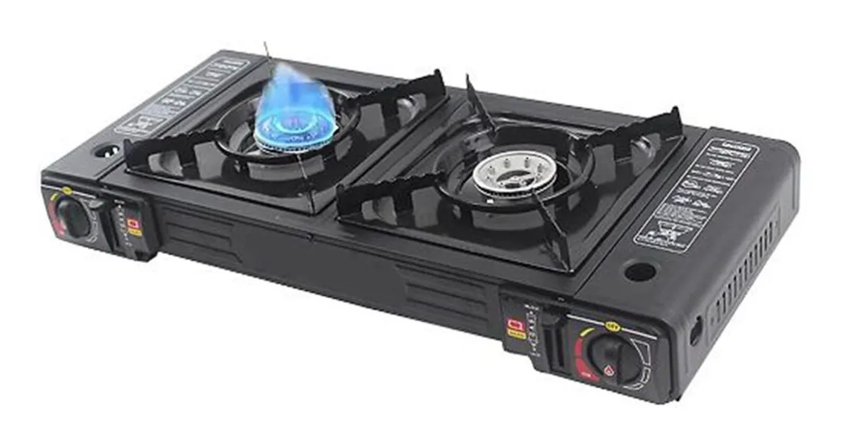 CAMPING STOVE WITH DOUBLE BURNERS (NEW). - Image 2