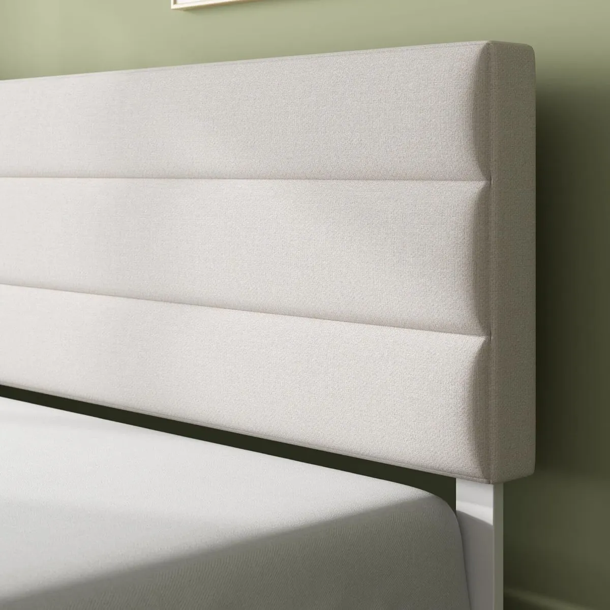 Upholstered Bed Frame with Headboard Fabric - Image 4