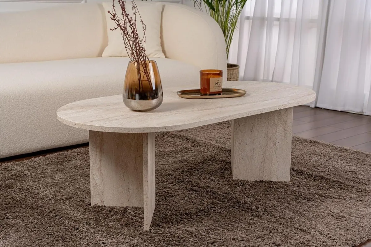 Elegant Coffee Table Travertine Colour 119 X 39.8 - Image 2