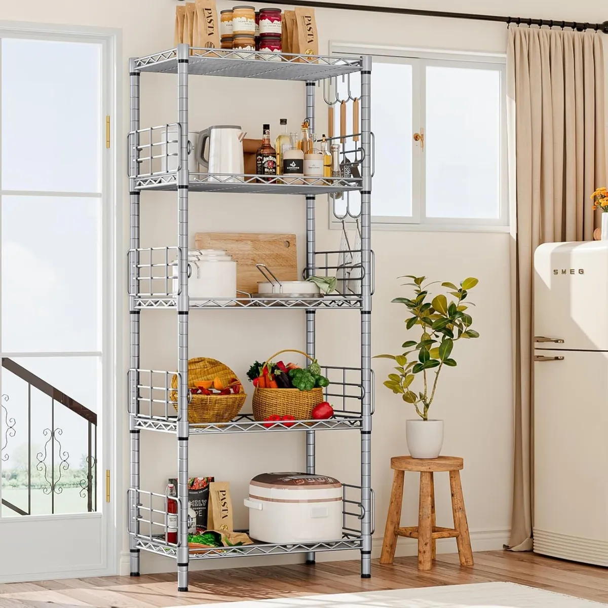 5-Shelf Shelving Unit with Height Adjustable - Image 2